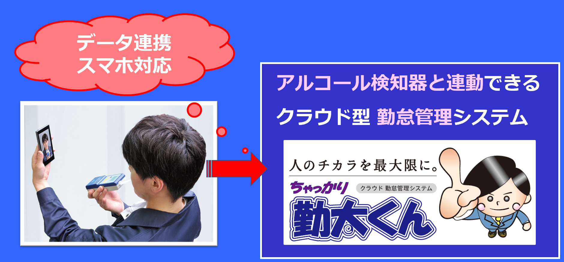 アルコール検知器とちゃっかり勤太くん連携