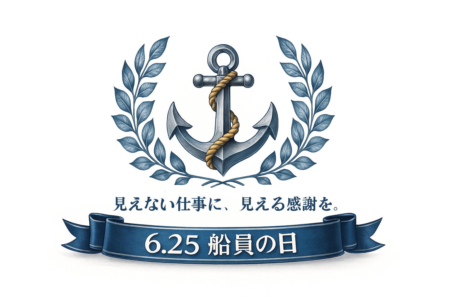 見えない仕事に、見える感謝を。6月25日船員の日_ロゴ